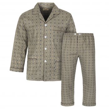 PIŻAMA MĘSKA FLANELOWA ROZPINANA BAWEŁNA 3XL E95