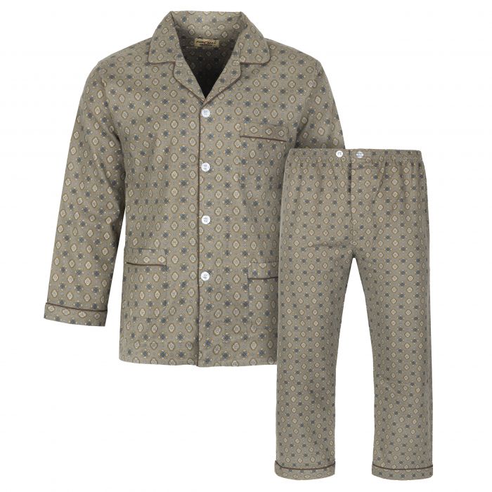 PIŻAMA MĘSKA FLANELOWA ROZPINANA BAWEŁNA 3XL E95