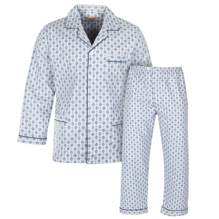 PIŻAMA MĘSKA FLANELOWA ROZPINANA BAWEŁNA 3XL E99