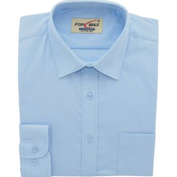 KOSZULA MĘSKA NIEBIESKA FORMAX GŁADKA DŁUGI RĘKAW 46 176-184 FW125