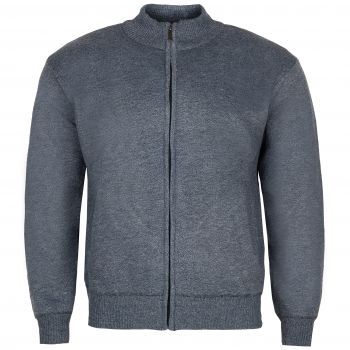 DUŻY SWETER MĘSKI OCIEPLANY NA POLARZE STALOWY SUWAK KIESZENIE 5XL SW790