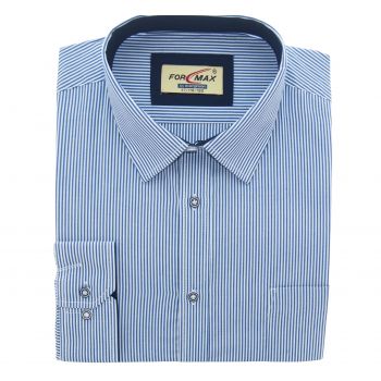 DUŻA KOSZULA MĘSKA W NIEBIESKIE PASKI 49 176-182 FW53