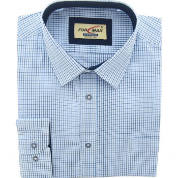 DUŻA KOSZULA MĘSKA DROBNA KRATKA 49 182-188 FW131