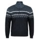 SWETER MĘSKI CIEPŁY NA POLARZE NA SUWAK GRANATOWY WE WZORY XL SW832