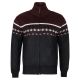 SWETER MĘSKI CIEPŁY NA POLARZE NA SUWAK BORDOWY WE WZORY XXL SW833