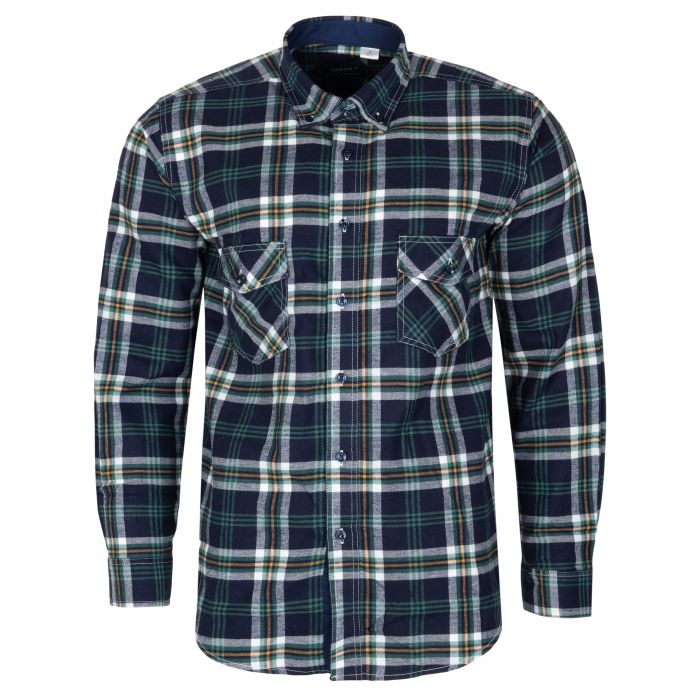 KOSZULA MĘSKA W KRATKĘ 100% BAWEŁNY MIĘKKA 3XL 45/46 KS27