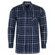 FLANELOWA KOSZULA MĘSKA W KRATKĘ BAWEŁNIANA 41/42 F133