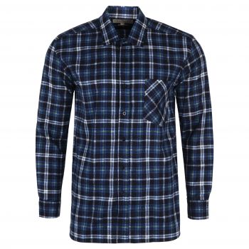 FLANELOWA KOSZULA MĘSKA W KRATKĘ BAWEŁNIANA 41/42 F133