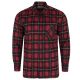 FLANELOWA KOSZULA MĘSKA W KRATKĘ BAWEŁNIANA 40/41 F134
