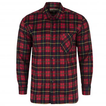FLANELOWA KOSZULA MĘSKA W KRATKĘ BAWEŁNIANA 40/41 F134
