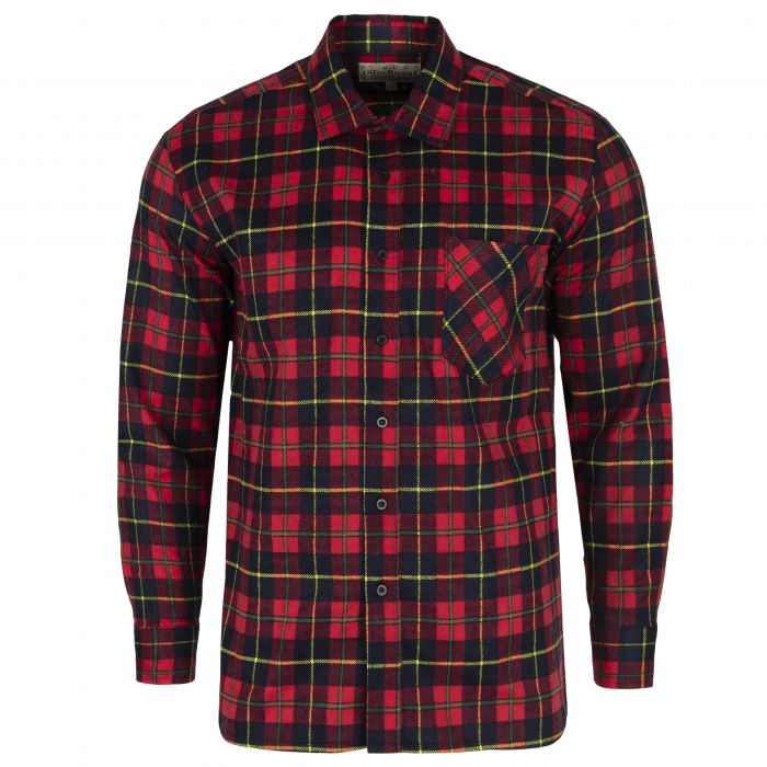 FLANELOWA KOSZULA MĘSKA W KRATKĘ BAWEŁNIANA 40/41 F134