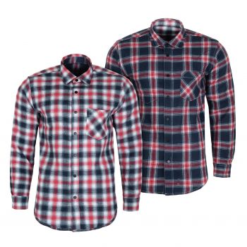 KOSZULA MĘSKA DWUSTRONNA W KRATKĘ 100% BAWEŁNY 3XL 45/46 FD2