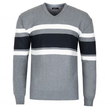 SWETER MĘSKI SZARY W SEREK WE WZORY XL SW845