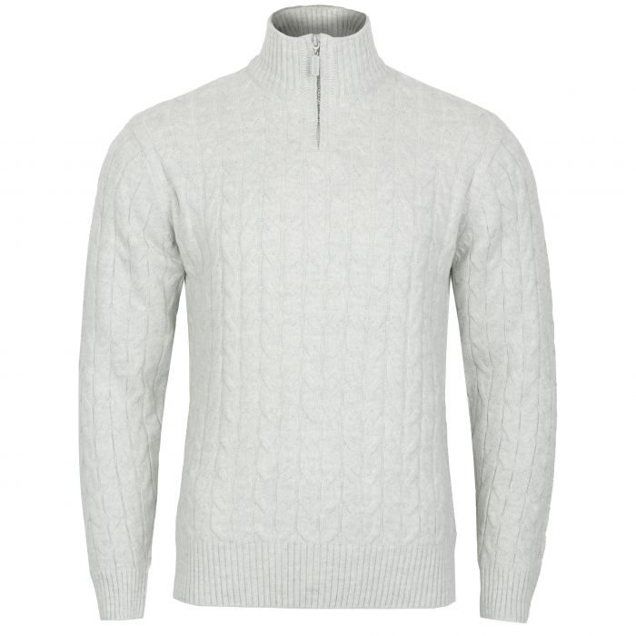 SWETER MĘSKI WEŁNIANY SZARY ROZSUWANY PÓŁ SUWAK ROZ.M SW854