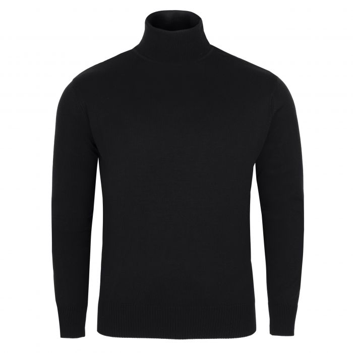 DUŻY GOLF MĘSKI WEŁNIANY CIENKI SWETER CZARNY 3XL SW509