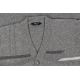 ROZPINANY SWETER MĘSKI SZARY NA GUZIKI XL SW867
