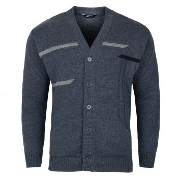ROZPINANY SWETER MĘSKI JEANSOWY NA GUZIKI XXL SW871