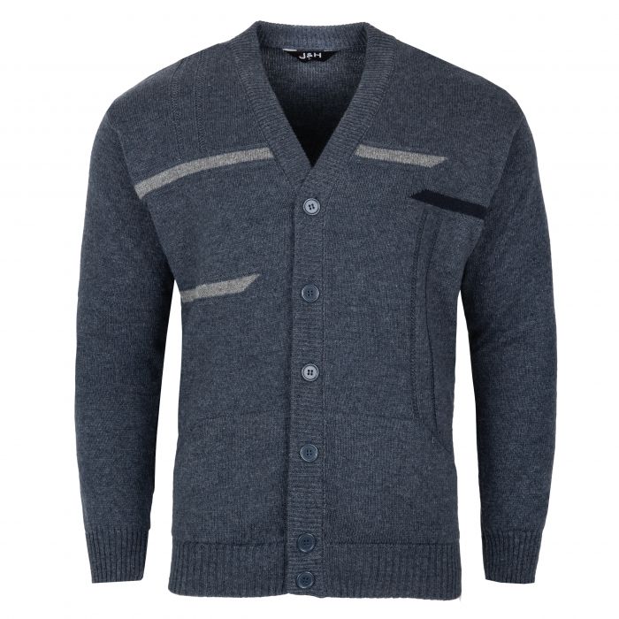 ROZPINANY SWETER MĘSKI JEANSOWY NA GUZIKI XXL SW871