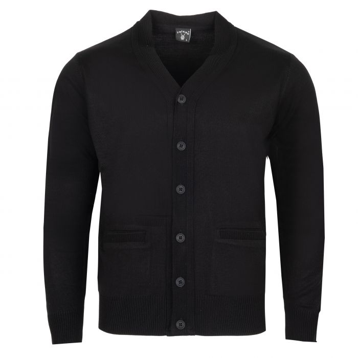 ROZPINANY SWETER MĘSKI WEŁNIANY CZARNY NA GUZIKI 3XL SW881