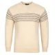 SWETER MĘSKI BEŻOWY POD SZYJĘ SZETLAND XL SW882
