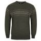 SWETER MĘSKI OLIWKOWY POD SZYJĘ SZETLAND ROZ.M SW883