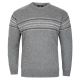 SWETER MĘSKI SZARY POD SZYJĘ SZETLAND XL SW888