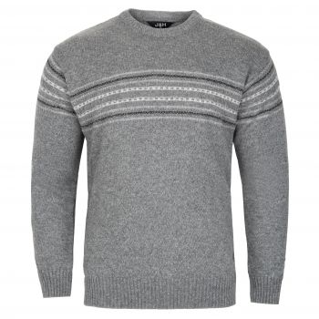 SWETER MĘSKI SZARY POD SZYJĘ SZETLAND XL SW888