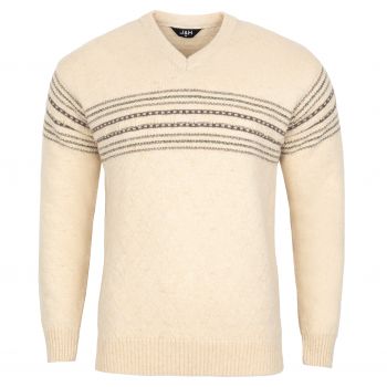 SWETER MĘSKI BEŻOWY W SEREK SZETLAND XL SW895