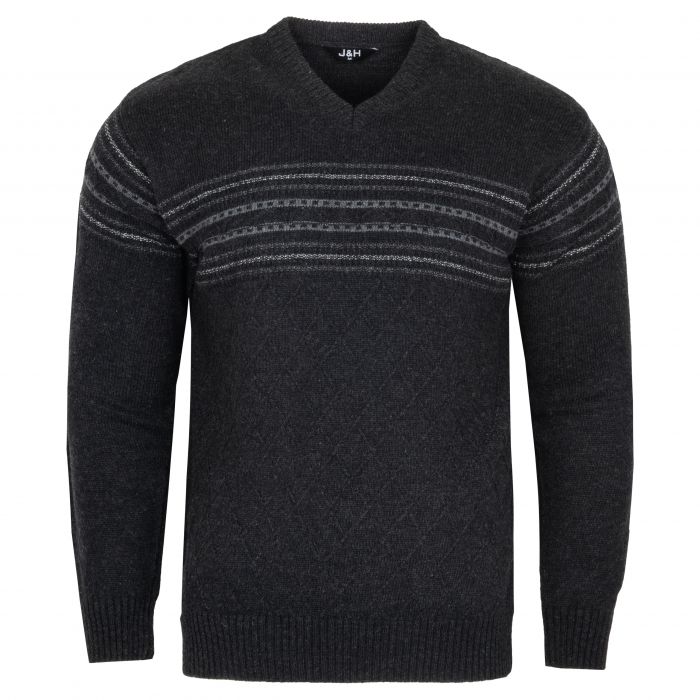 SWETER MĘSKI GRAFITOWY W SEREK SZETLAND XXL SW896