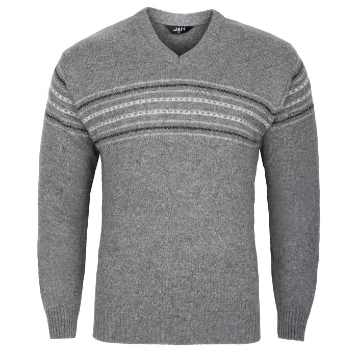 SWETER MĘSKI SZARY W SEREK SZETLAND ROZ.L SW897
