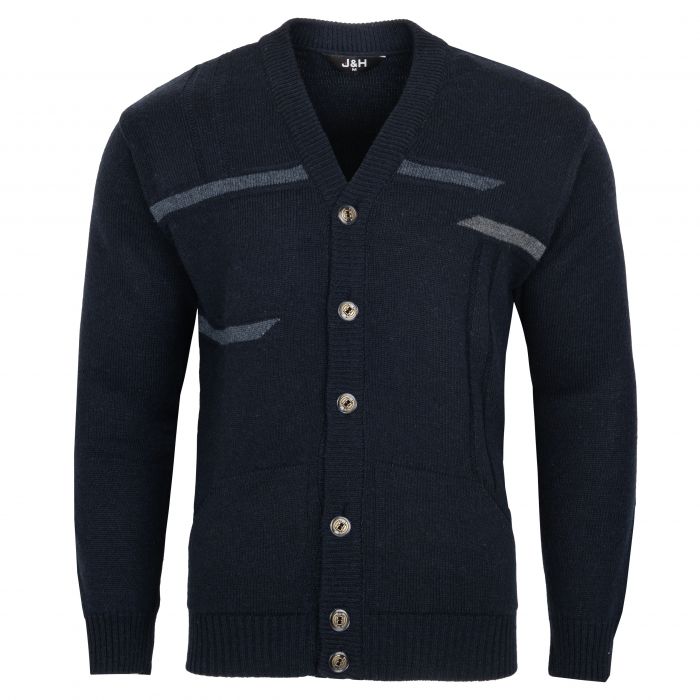 ROZPINANY SWETER MĘSKI GRANATOWY NA GUZIKI ROZ.M SW898