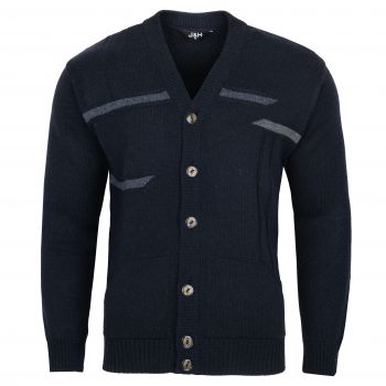 ROZPINANY SWETER MĘSKI GRANATOWY NA GUZIKI ROZ.L SW898