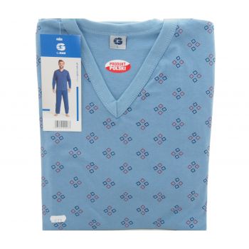 DUŻA PIŻAMA MĘSKA 100% BAWEŁNY PRODUKT POLSKI DŁUGI RĘKAW 4XL 2-118