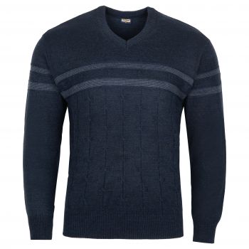 SWETER MĘSKI WEŁNIANY GRANATOWY W SEREK XXL SW870