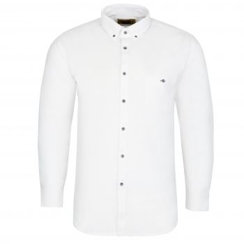 LNIANA BAWEŁNIANA KOSZULA MĘSKA BIAŁA DŁUGI RĘKAW 3XL 45/46
