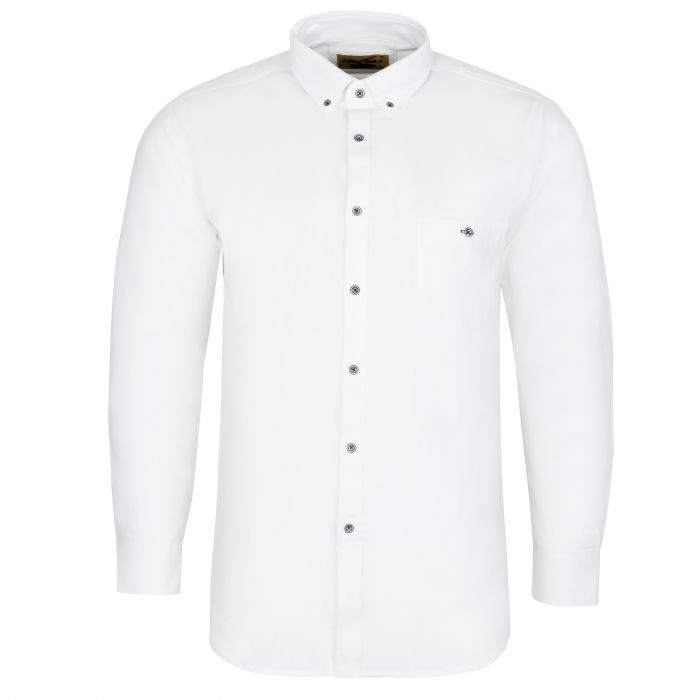 LNIANA BAWEŁNIANA KOSZULA MĘSKA BIAŁA DŁUGI RĘKAW 3XL 45/46