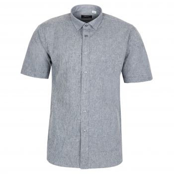 LNIANA KOSZULA MĘSKA STALOWA KRÓTKI RĘKAW 3XL 45/46 KL20