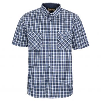 KOSZULA MĘSKA W KRATKĘ 100% BAWEŁNY DWIE KIESZENIE XXL 43/44 FS189KR
