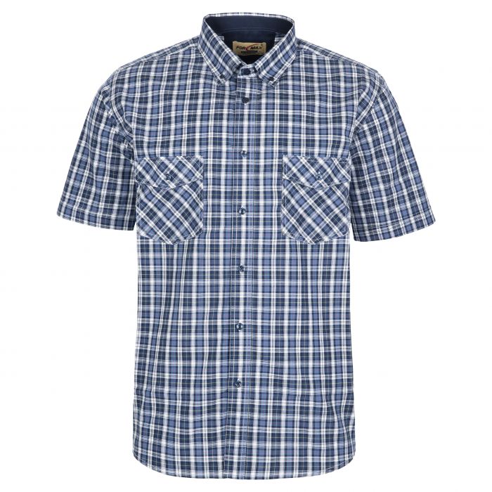KOSZULA MĘSKA W KRATKĘ 100% BAWEŁNY DWIE KIESZENIE XXL 43/44 FS189KR