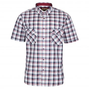 KOSZULA MĘSKA W KRATKĘ 100% BAWEŁNY DWIE KIESZENIE XXL 43/44 FS193KR