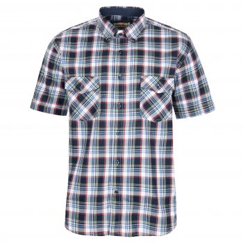 KOSZULA MĘSKA W KRATKĘ 100% BAWEŁNY DWIE KIESZENIE XL 42/43 FS198KR