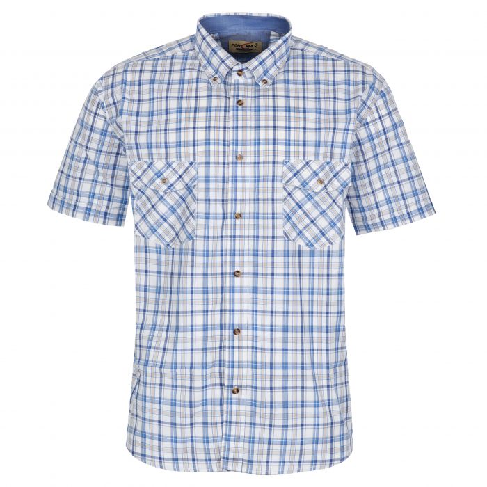 DUŻA KOSZULA SPORTOWA MĘSKA W KRATKĘ 100% BAWEŁNY 5XL 49/50 FS190KR