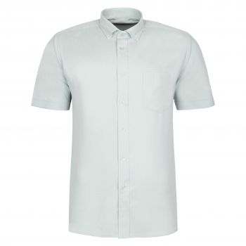 LNIANA KOSZULA MĘSKA OLIWKOWA JAŚNIEJSZA KRÓTKI RĘKAW 3XL 45/46 FL40