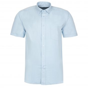 LNIANA KOSZULA MĘSKA BŁĘKITNA KRÓTKI RĘKAW 3XL 45/46 FL41