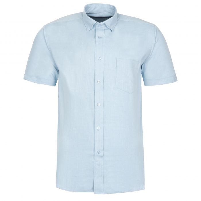 LNIANA KOSZULA MĘSKA BŁĘKITNA KRÓTKI RĘKAW 3XL 45/46 FL41