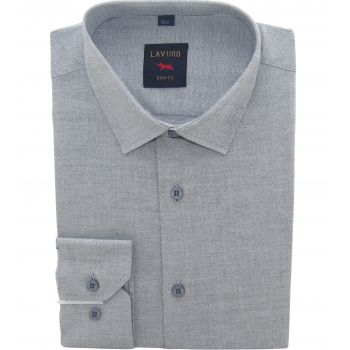 KOSZULA MĘSKA SZARA GŁADKA BAWEŁNIANA DŁUGI RĘKAW 3XL 46/47 LV9