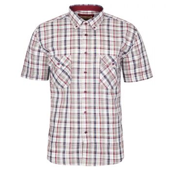 DUŻA KOSZULA MĘSKA W KRATKĘ BAWEŁNIANA A'LA LNIANA 4XL 47/48 FS199KR