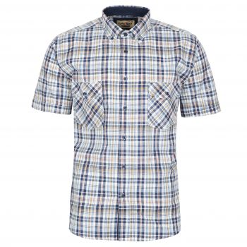 KOSZULA MĘSKA W KRATKĘ BAWEŁNIANA A'LA LNIANA 3XL 45/46 FS200KR