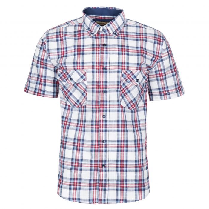 DUŻA KOSZULA MĘSKA W KRATKĘ BAWEŁNIANA A'LA LNIANA 4XL 47/48 FS201KR
