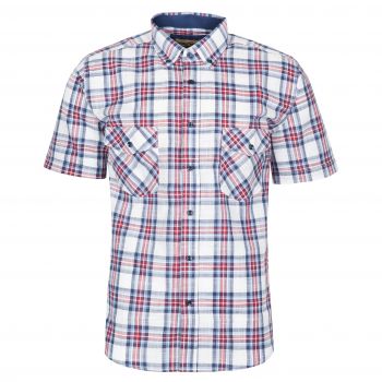 DUŻA KOSZULA MĘSKA W KRATKĘ BAWEŁNIANA A'LA LNIANA 5XL 49/50 FS201KR